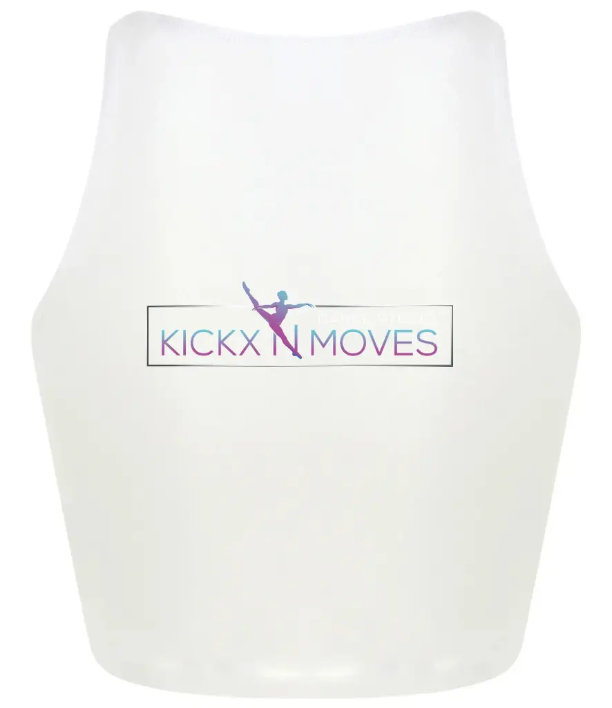 Croptop - Volwassenen - Kickx N Moves- Wit - Multicolor logo