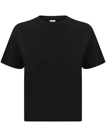 Cropped T-shirt- Dil'Arte - Volwassenen - Zwart