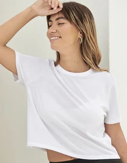 Cropped T-shirt- Dil'Arte - Volwassenen - Wit