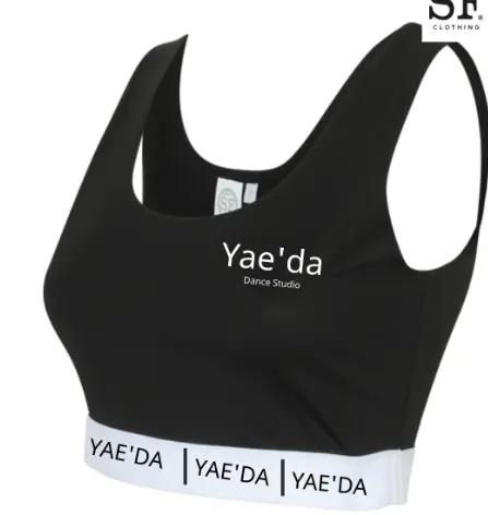 Crop top - Yae'da - Volwassenen - Zwart-Wit
