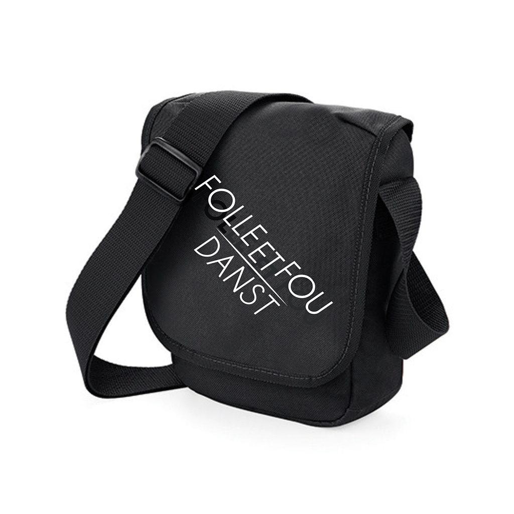 Schoudertas Folle et Fou - zwart