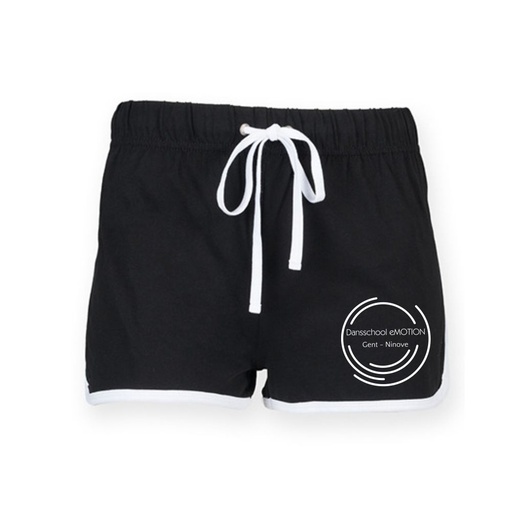 Retro shortje - eMotion - Dames - Zwart/Wit