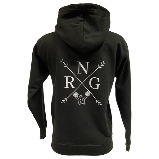 Hoodie - Fit2Dance - NRG Cheerleaders - Volwassenen - Zwart 