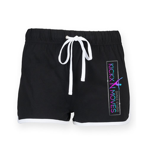 Retro shortje - Kickx N Moves - Dames - Zwart/Wit