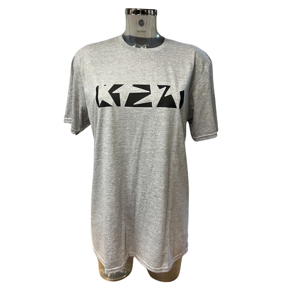 T-shirt - K!dans - Volwassenen - Grijs met 4 K zwart
