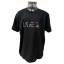 T-shirt - K!dans - Kids - Zwart met 4 K glitter regenboog