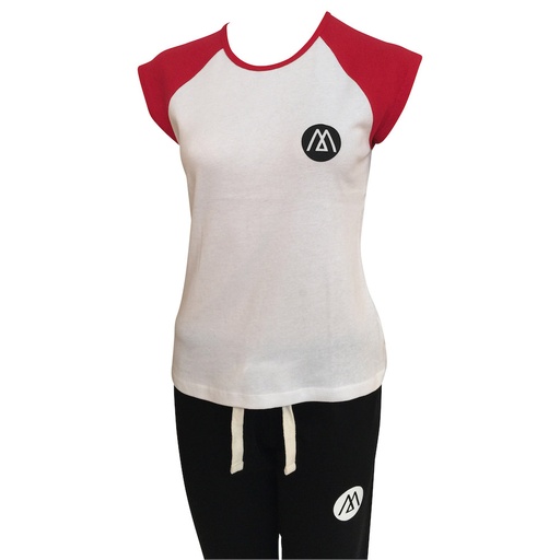 T-shirt  - Movimento - Dames - Wit/Rood