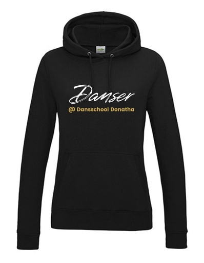 Hoodie 'Danser'- Donatha - Dames - Zwart