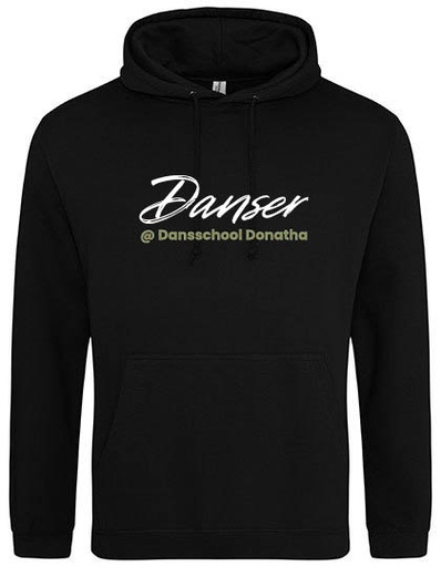  Hoodie 'Danser'- Donatha - Volwassenen - Zwart