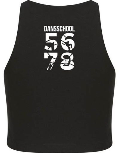 Crop top - 5678 - Volwassenen - Zwart