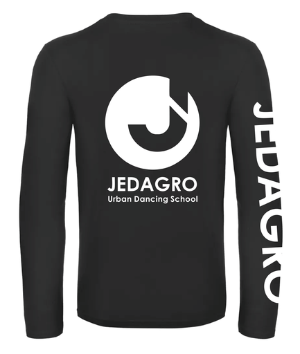 Longsleeve - Jedagro - Volwassenen - Zwart