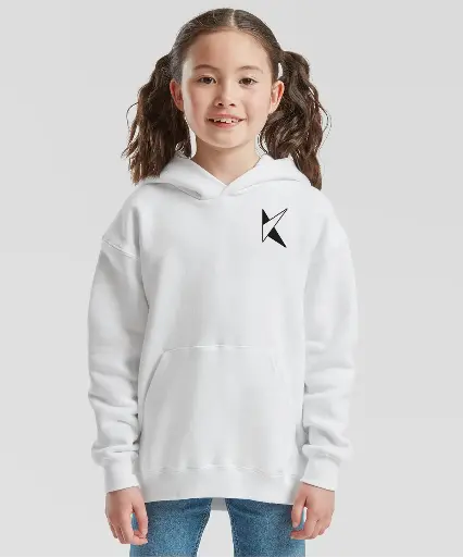 Kids - Hoodie - K!dans - Wit met zwarte bedrukking
