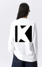 Volwassenen - T-shirt lange mouw - K!dans - Wit