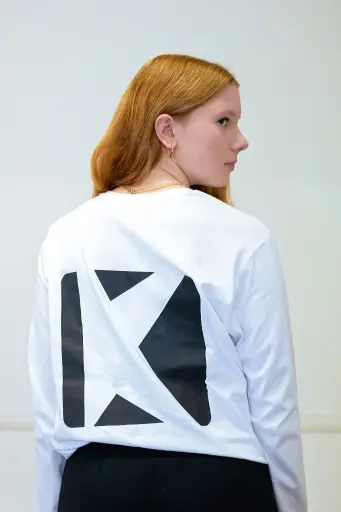 Volwassenen - T-shirt lange mouw - K!dans - Wit