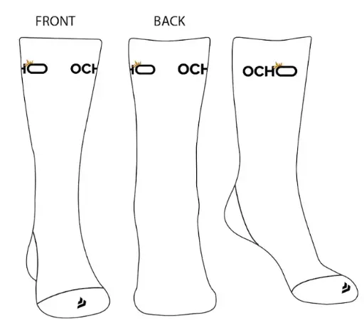 [DNSS-OCH-K-KOUSEN+ochoWI-37-41] Kousen - 5 Jaar Ocho - Wit - 37-41