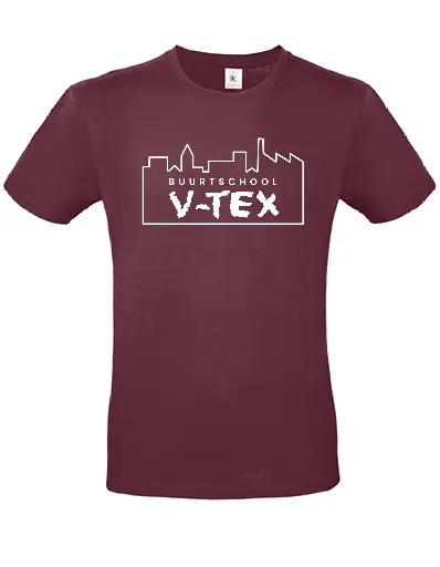 Dames - T-shirt - V-TEX- Burgundy