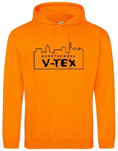 Volwassenen - Hoodie - V-TEX- Orange Crush