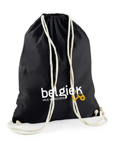 [DNSS-BELG-T-WM110+belgiekWI/GO-ZW] Gymtas - Belgiek - Zwart