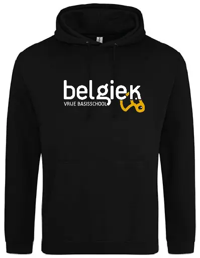 Hoodie - Belgiek - Unisex - Zwart