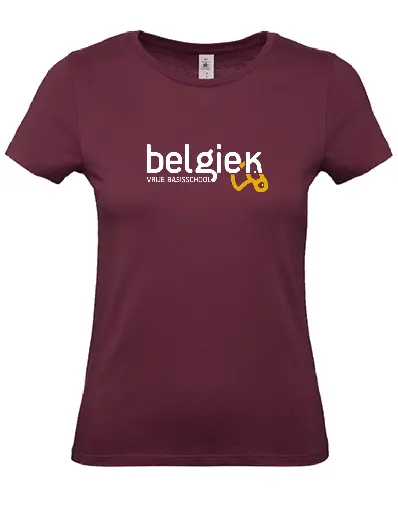 T-shirt - Belgiek - Dames - Bordeaux