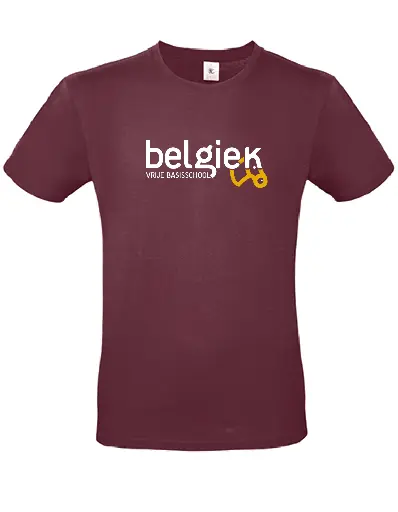 T-shirt - Belgiek - Unisex - Bordeaux