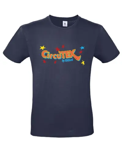 Volwassenen - T-shirt - V-TEX- CircuTEX-Navy