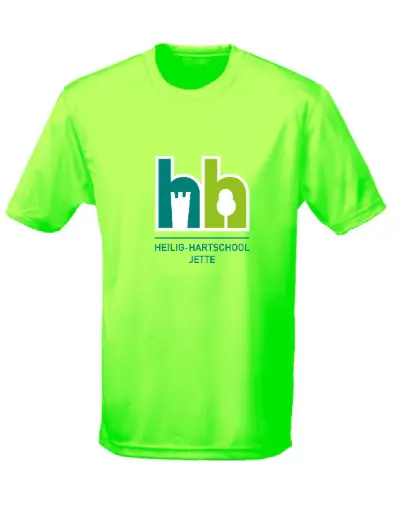 Turn T-shirt met logo - Heilig-Hartschool - Kids - Groen  