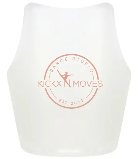 Croptop - Volwassenen - Kickx N Moves- Wit - Rosegold logo