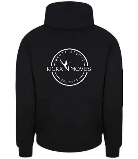 Zoodie - Kids - Kickx N Moves- Zwart - Wit logo