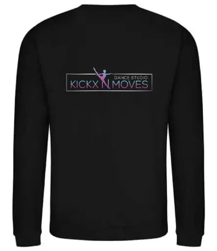 Sweater - Kids - Kickx N Moves- Zwart - Multicolor logo