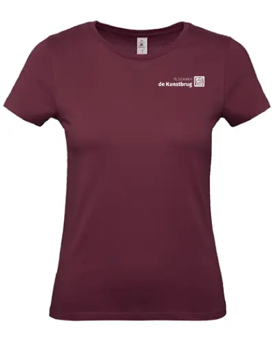T-shirt - De Kunstbrug - Dames - Bordeaux