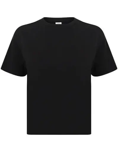 Cropped T-shirt- Dil'Arte - Volwassenen - Zwart