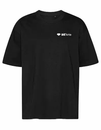 Oversized T-shirt- Dil'Arte - Volwassenen - Zwart