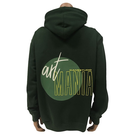 Hoodie - Art Mania - Kids - Donkergroen 