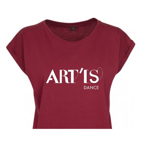 Korte t-shirt - Art'is - Dames - Bordeaux
