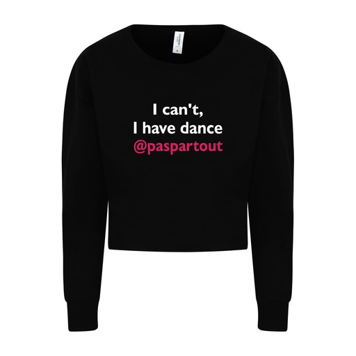 Cropped sweater - Pas Partout - Dames - Zwart