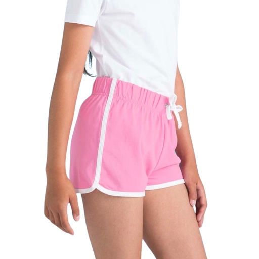 Retro shortje - Pas Partout - Kids - Roze/Wit