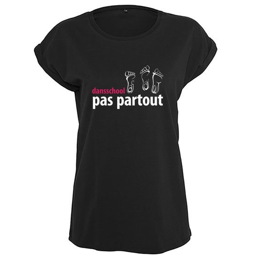 Losse T-shirt - Pas Partout - Dames - Zwart