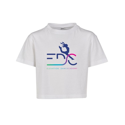 Cropped T-shirt - EDC - Meisjes - Wit