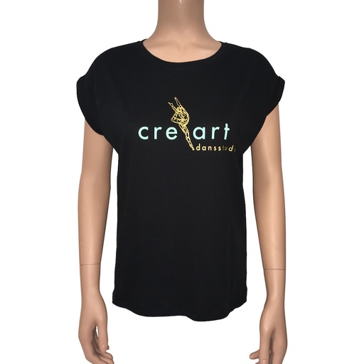 Losse T-shirt - Dansstudio Creart - Dames - Zwart