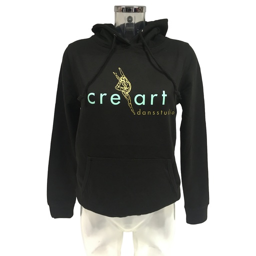 Hoodie met naam - Dansstudio Creart - Volwassenen - Zwart