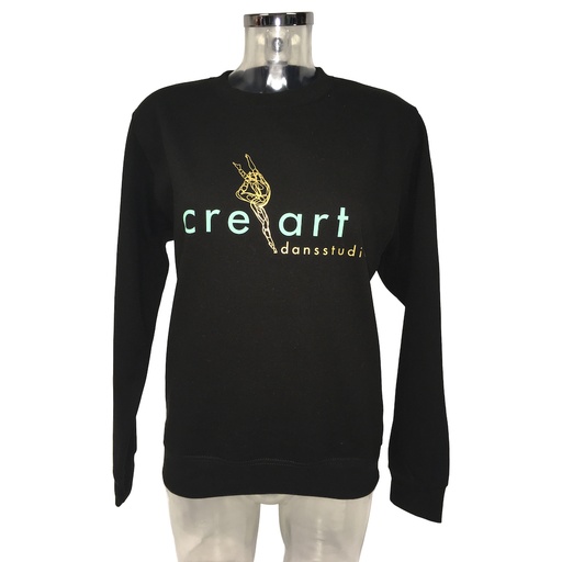 Sweater met naam  - Dansstudio Creart - Volwassenen - Zwart 