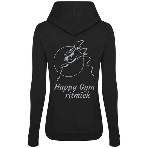 Hoodie - Happy Gym - Dames - Zwart