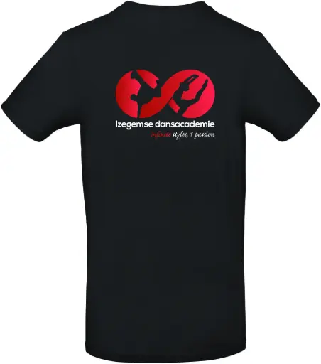 T-shirt - Izegemse Dansacademie - Volwassenen - Zwart