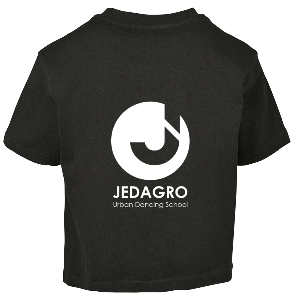 Cropped T-shirt - Jedagro - Kids - Zwart