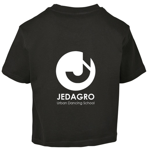Cropped T-shirt - Jedagro - Kids - Zwart