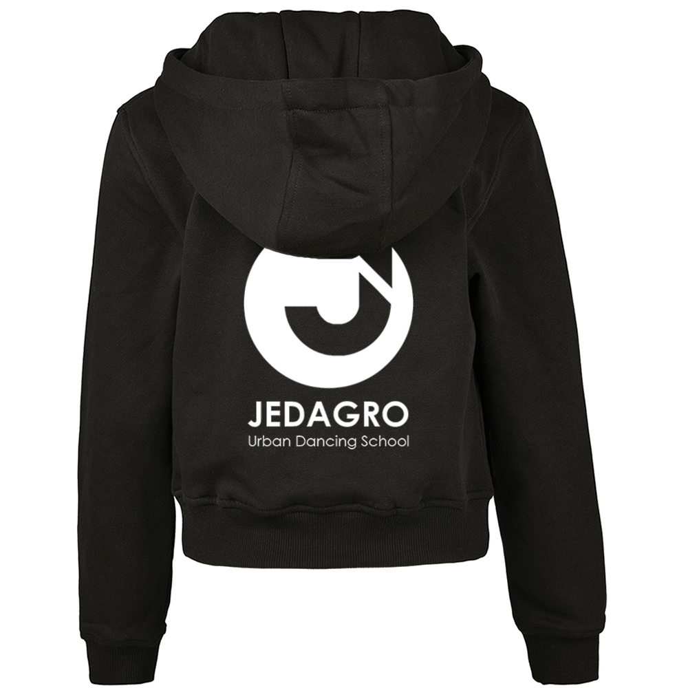 Cropped Hoodie - Jedagro - Kids - Zwart