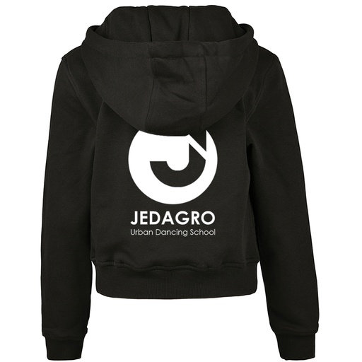 Cropped Hoodie - Jedagro - Kids - Zwart