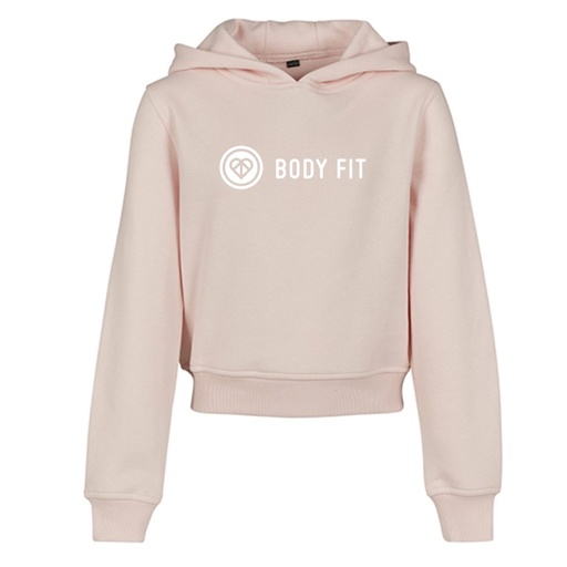 Cropped Hoodie - Body Fit - Kids - Roze