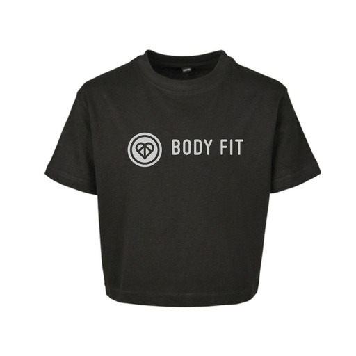 Cropped T-shirt  Body Fit - Kids - Zwart
